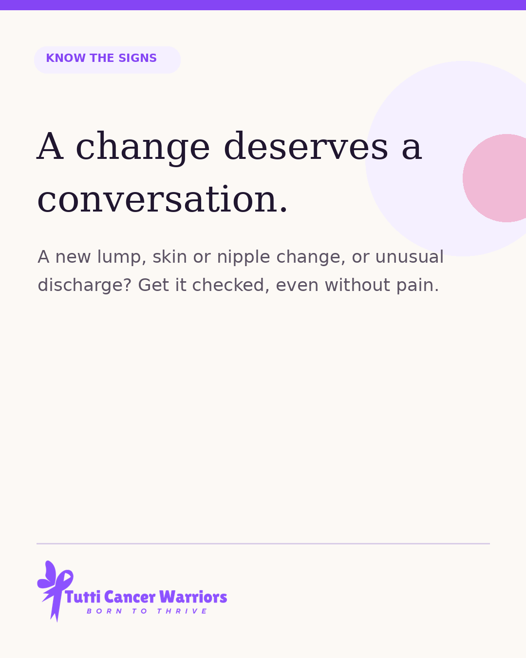 Breast changes card