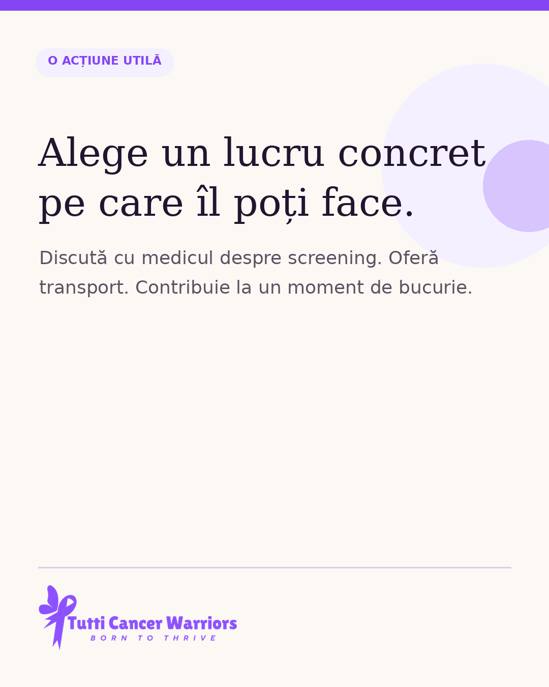 Alege un lucru concret pe care îl poți face.